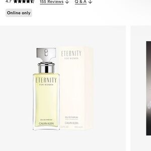 3.3 Calvin Klein Eternity Eau de Parfum-no box